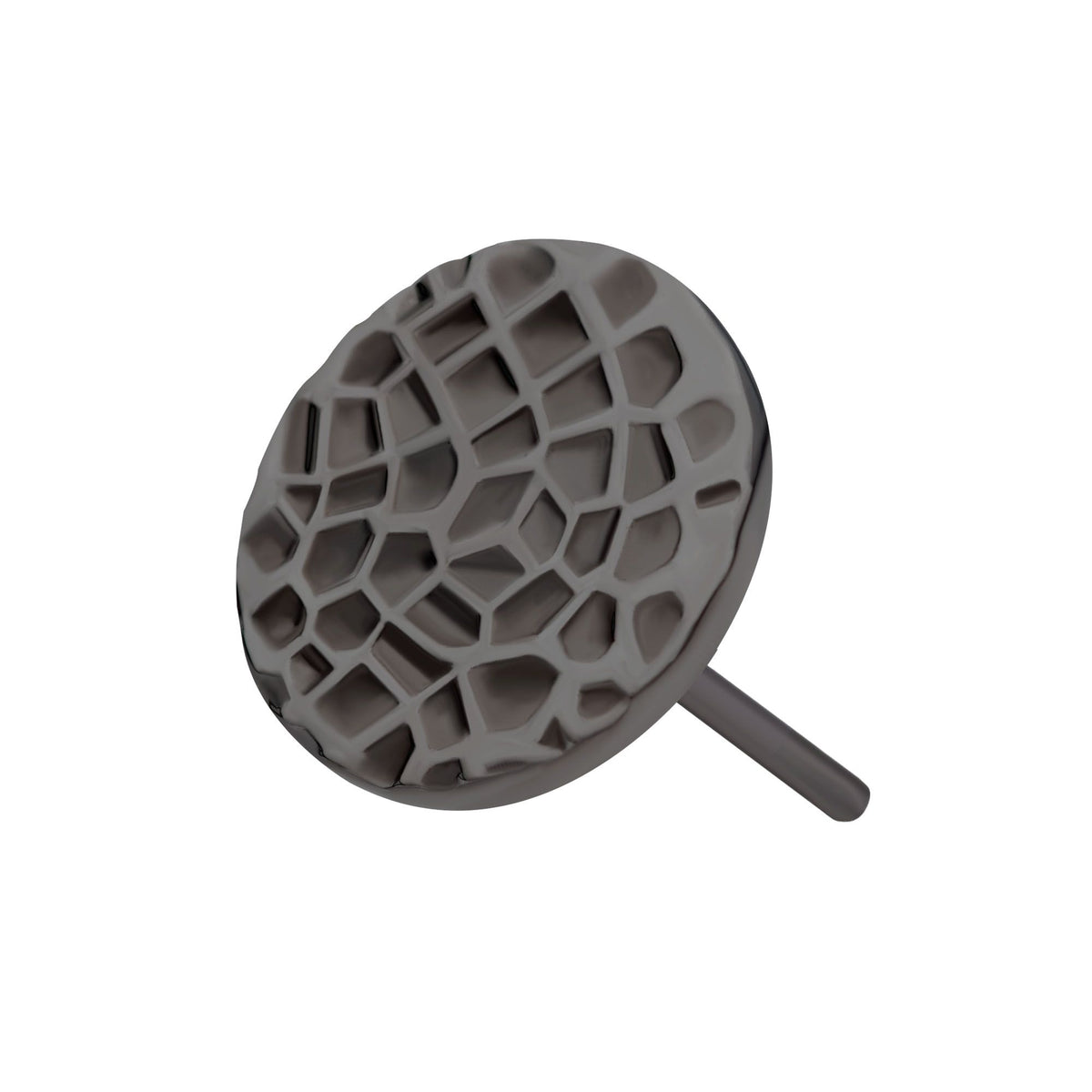 Black PVD Titanium Threadless Hammered Disk Top tipvdktls51-3 -Rebel Bod-RebelBod