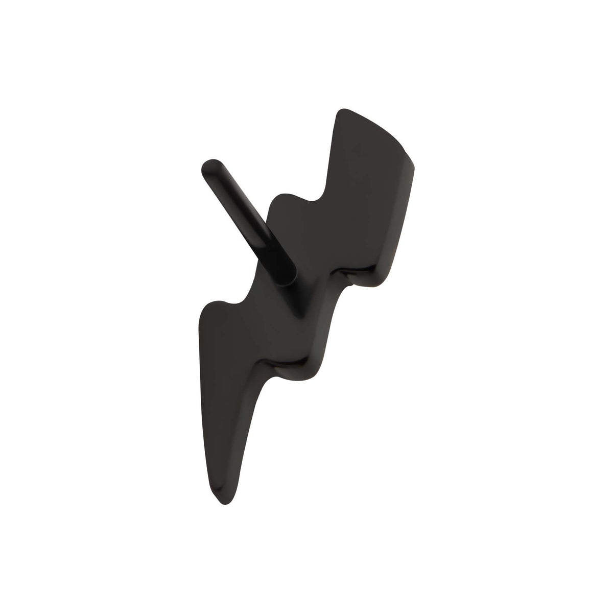Black PVD Titanium Threadless Lightning Bolt Top tipvdktlsltn -Rebel Bod-RebelBod