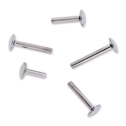 Labret Studs Blue Titanium Labret POST ONLY Internally Threaded 5mm Back - 1 Piece -Rebel Bod-RebelBod