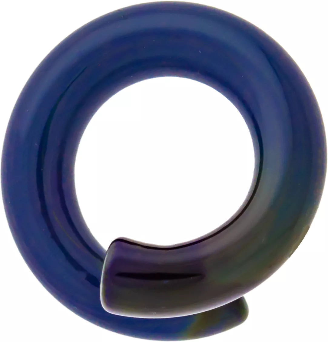 Tapers - Spirals Borosilicate Glass Blue Thai Ring Ear Hanger - 1 Piece #SPLT#2 -Rebel Bod-RebelBod