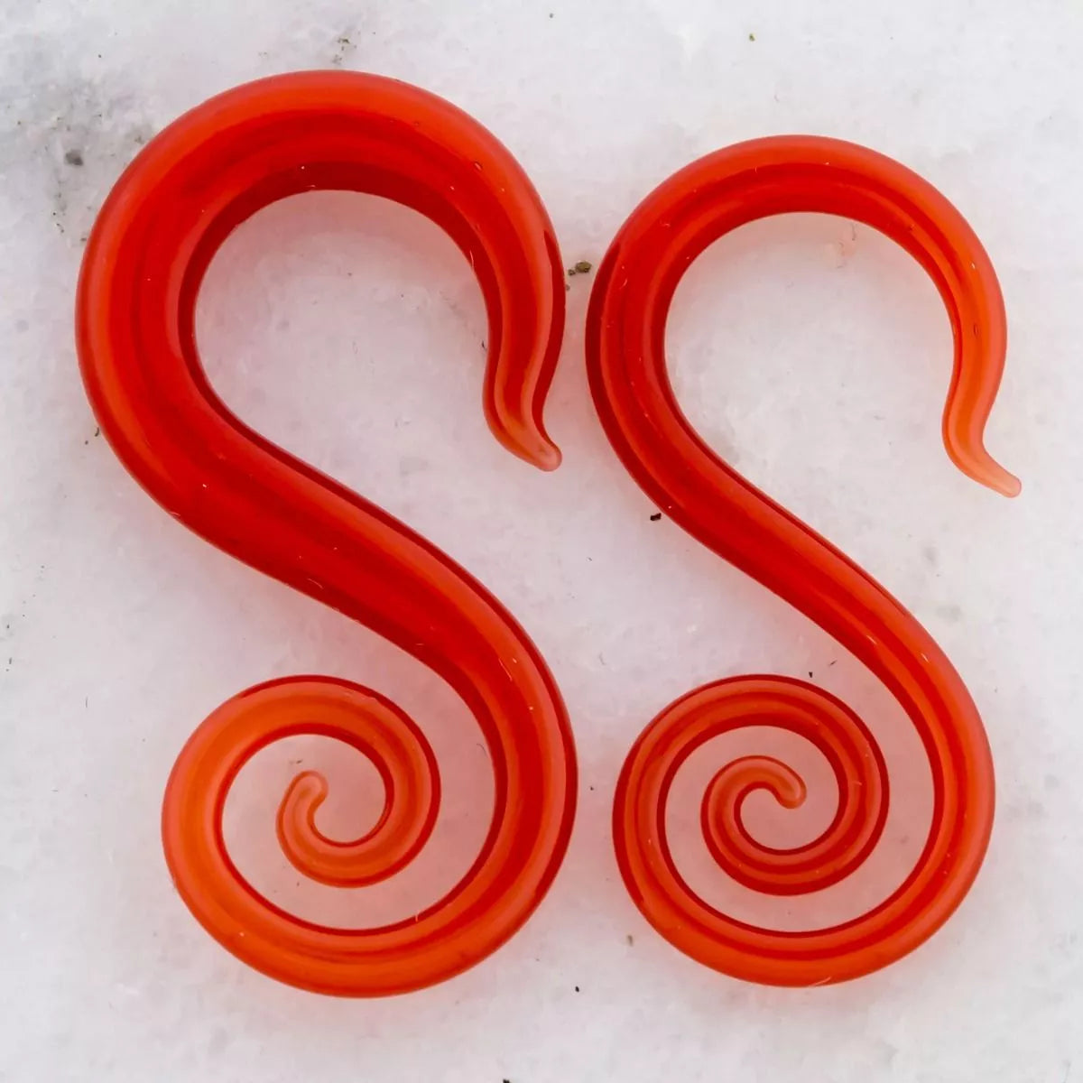 Tapers - Spirals Borosilicate Glass Electric Red Seahorse - 1 Piece #SPLT#2 -Rebel Bod-RebelBod