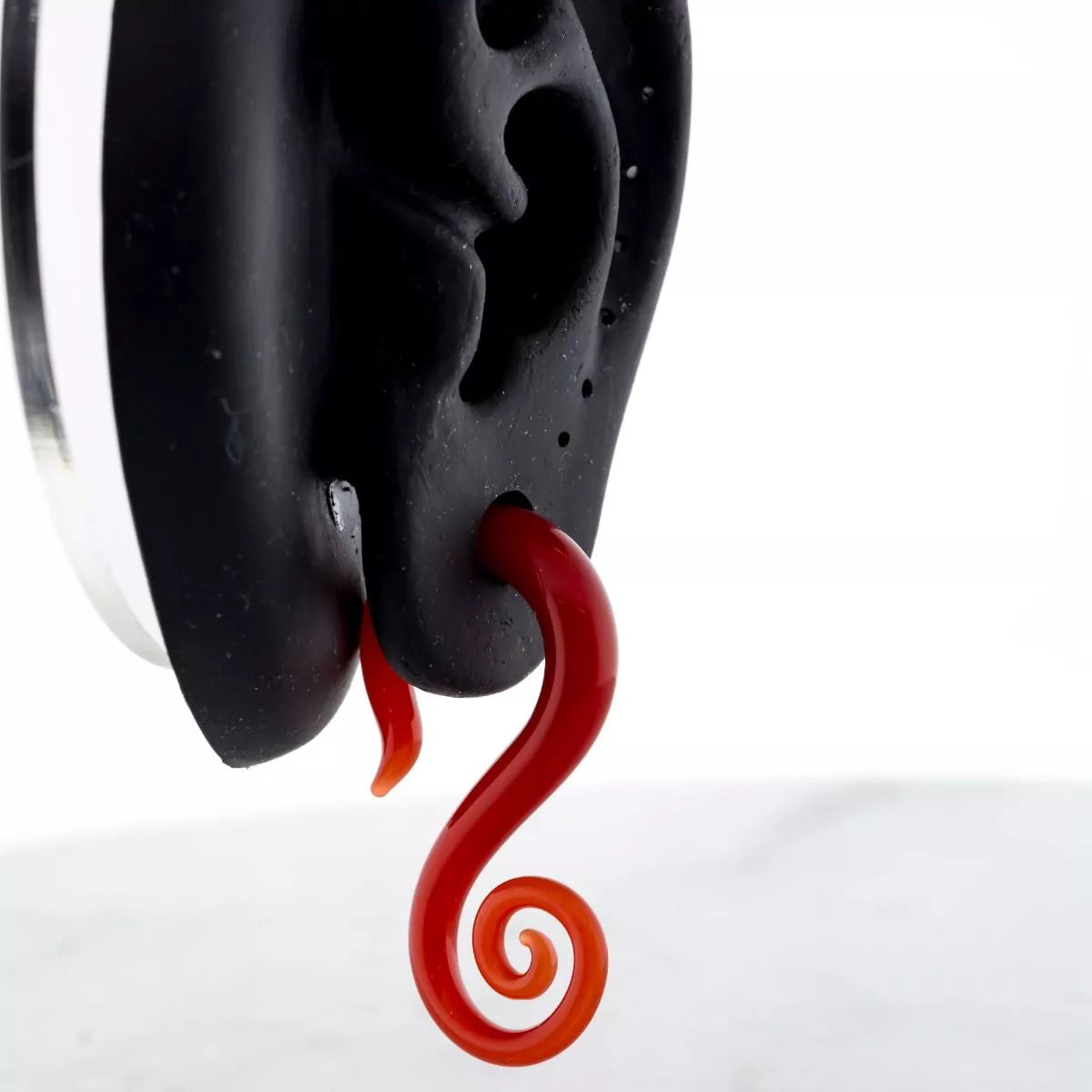 Tapers - Spirals Borosilicate Glass Electric Red Seahorse - 1 Piece #SPLT#2 -Rebel Bod-RebelBod