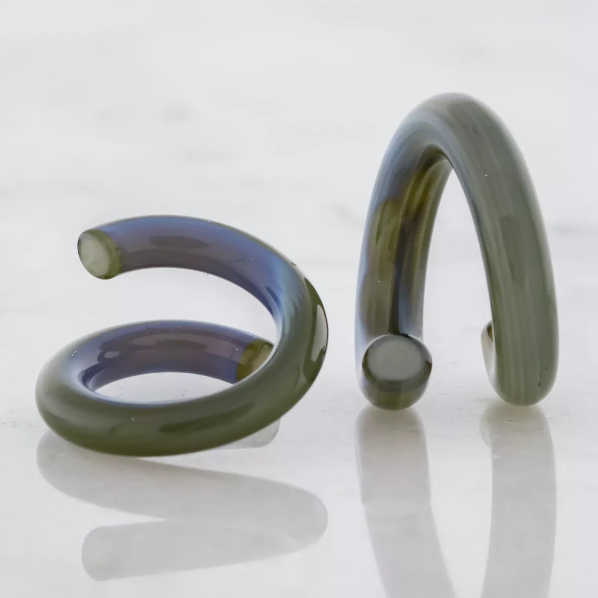 Tapers - Spirals Borosilicate Glass Fade To Black Ring - 1 Piece #SPLT#2 -Rebel Bod-RebelBod