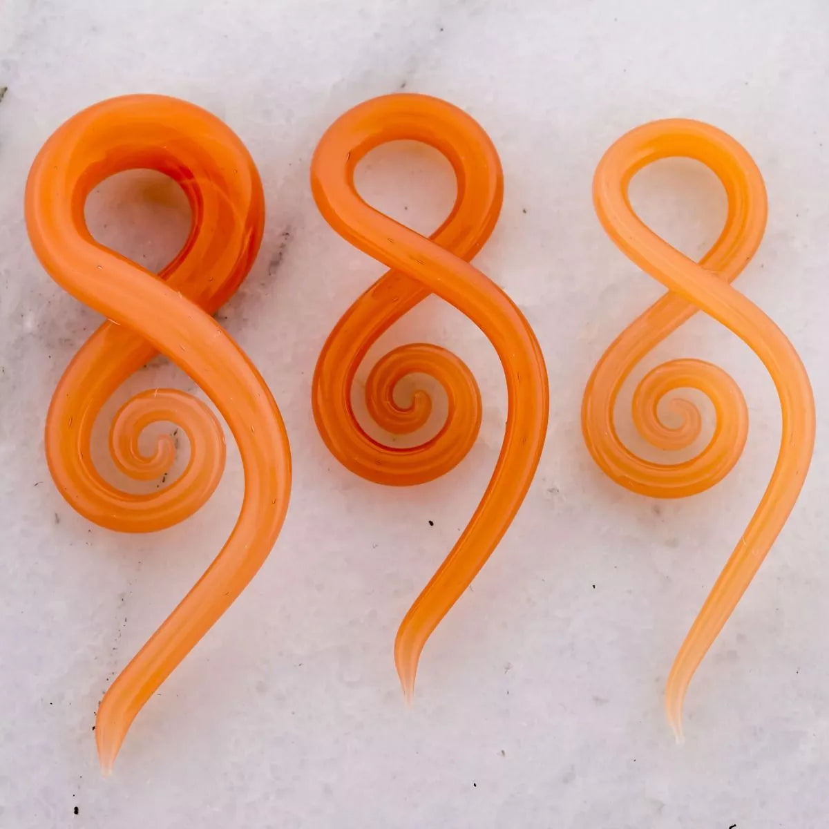 Tapers - Spirals Borosilicate Glass Peach Squid - 1 Piece #SPLT#2 -Rebel Bod-RebelBod