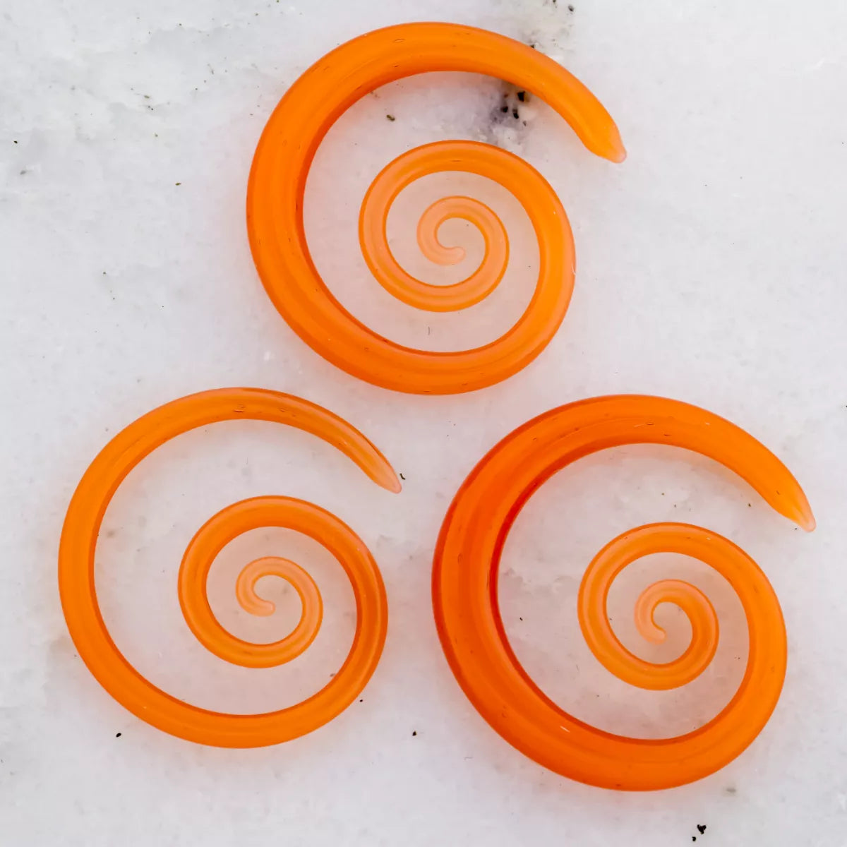 Tapers - Spirals Borosilicate Glass Peach Tight Spiral - 1 Piece #SPLT#2 -Rebel Bod-RebelBod