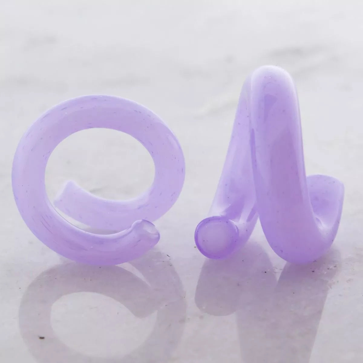 Tapers - Spirals Borosilicate Glass Pink Slyme Ring - 1 Piece #SPLT#2 -Rebel Bod-RebelBod