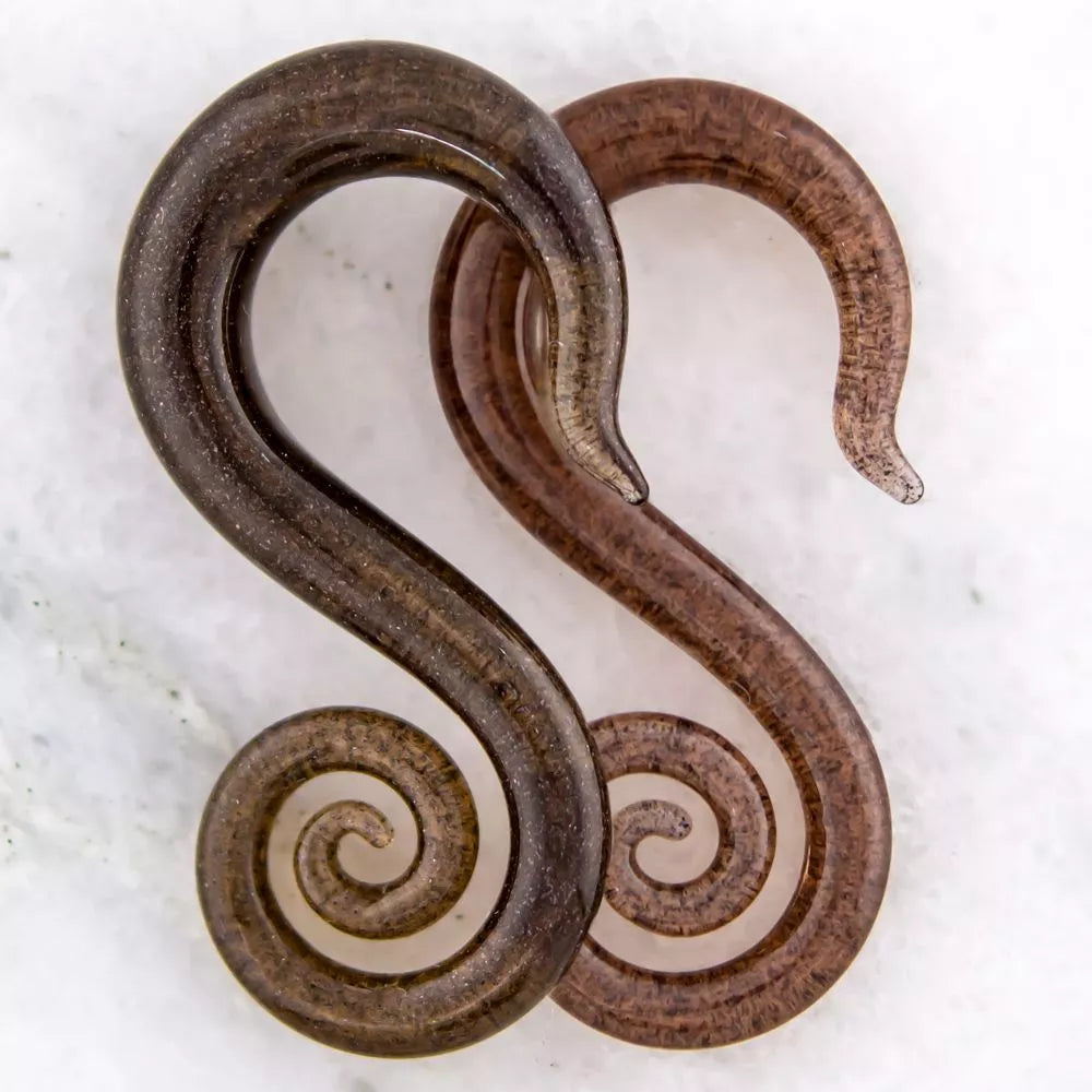 Tapers - Spirals Borosilicate Glass Red Shimmer Seahorse - 1 Piece #SPLT#2 -Rebel Bod-RebelBod