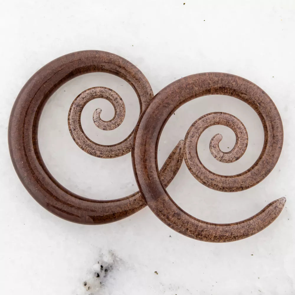 Tapers - Spirals Borosilicate Glass Red Shimmer Tight Spiral - 1 Piece #SPLT#2 -Rebel Bod-RebelBod