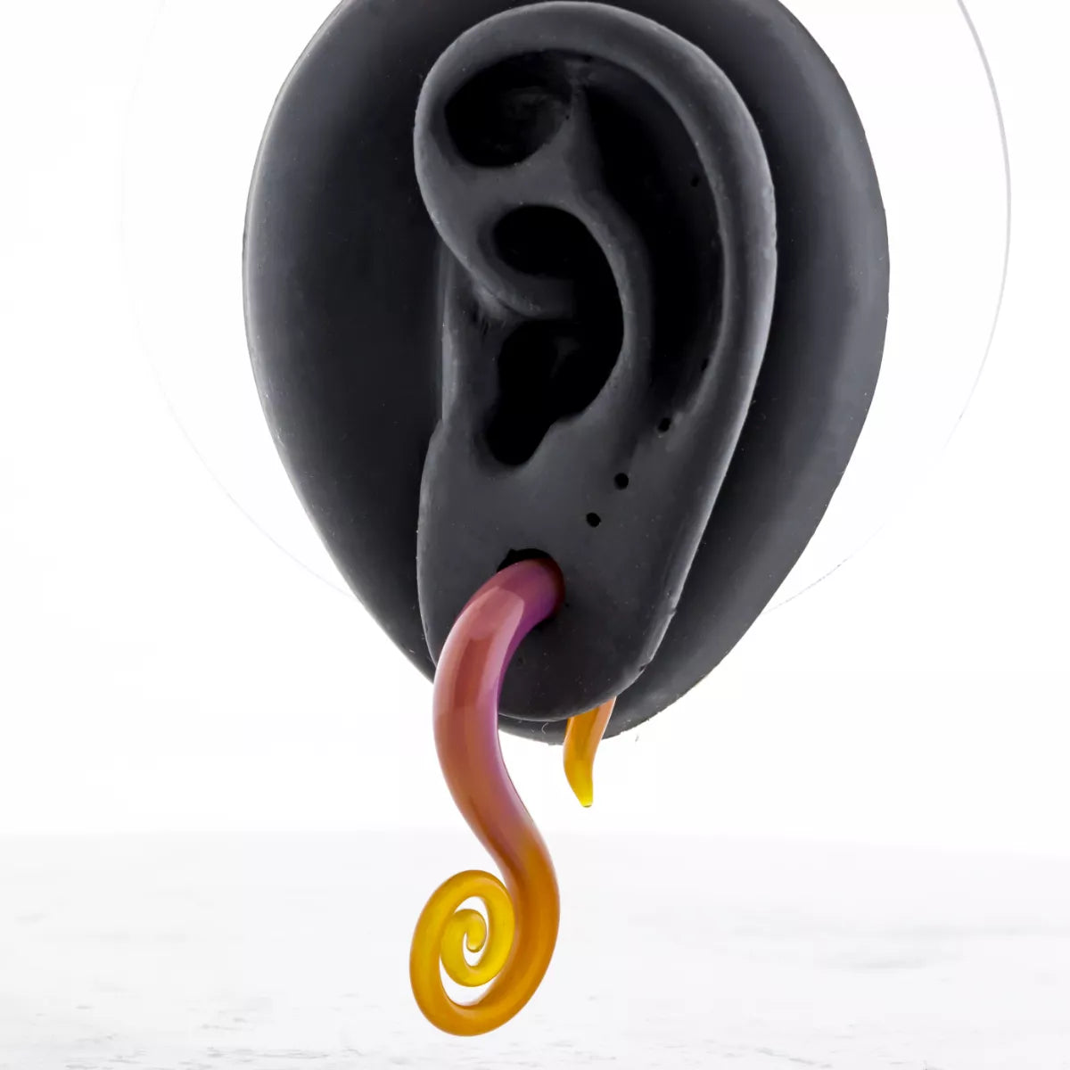 Tapers - Spirals Borosilicate Glass Yellow Thai Seahorse Ear Hanger - 1 Piece #SPLT#2 -Rebel Bod-RebelBod