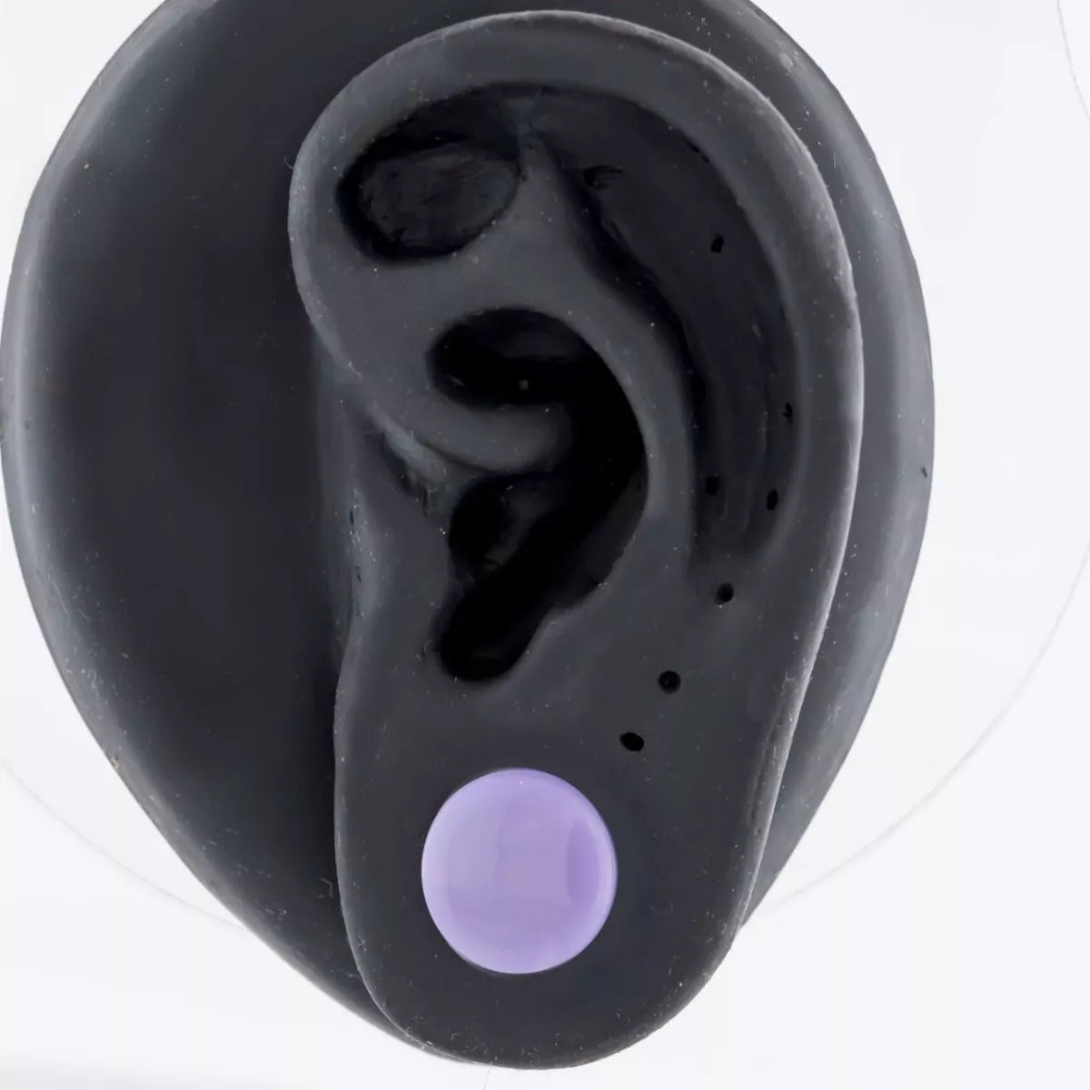 Plugs Earrings - Single Flare Glass  Single Flare Plug Purple w/ Clear Oring 5/16 Wearable Surface - 1 Piece #SPLT#2 -Rebel Bod-RebelBod