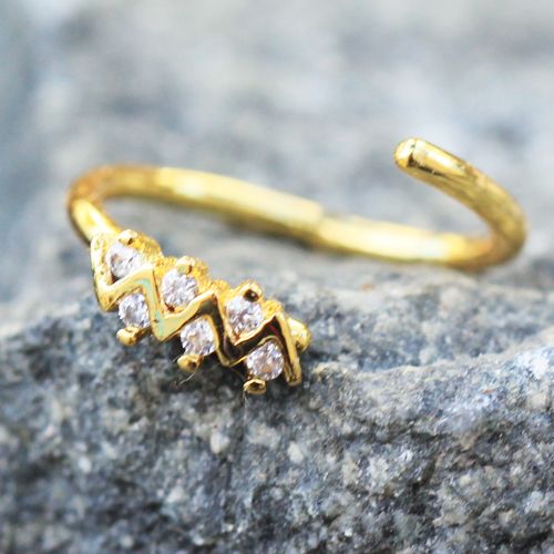 Jeweled hoop nose ring store