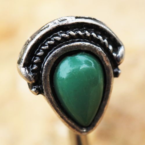 Belly Ring - No Dangle Green Victorian Belly Button Ring -Rebel Bod-RebelBod