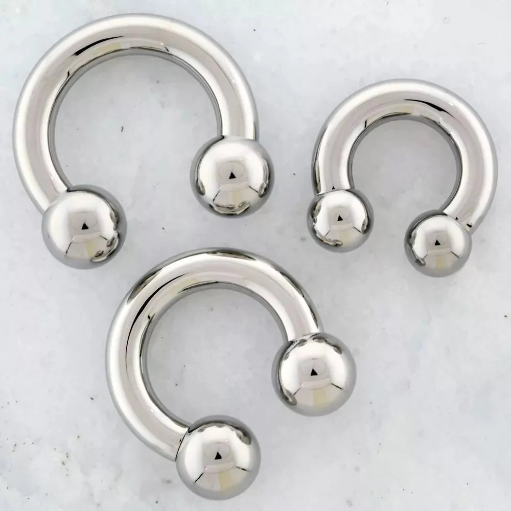 CIRCULAR BARBELL | HORSESHOE Internally Threaded Circular Barbell Horseshoe - 1 Piece #SPLT#6 -Rebel Bod-RebelBod
