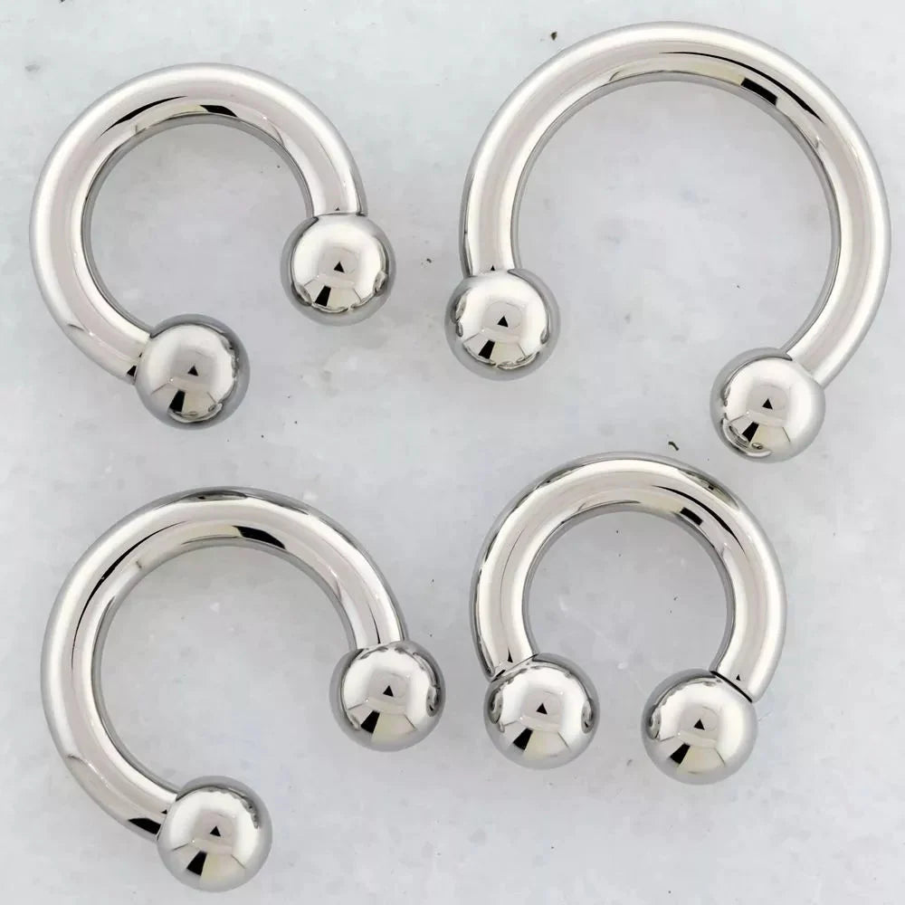 CIRCULAR BARBELL | HORSESHOE Internally Threaded Circular Barbell Horseshoe - 1 Piece #SPLT#6 -Rebel Bod-RebelBod