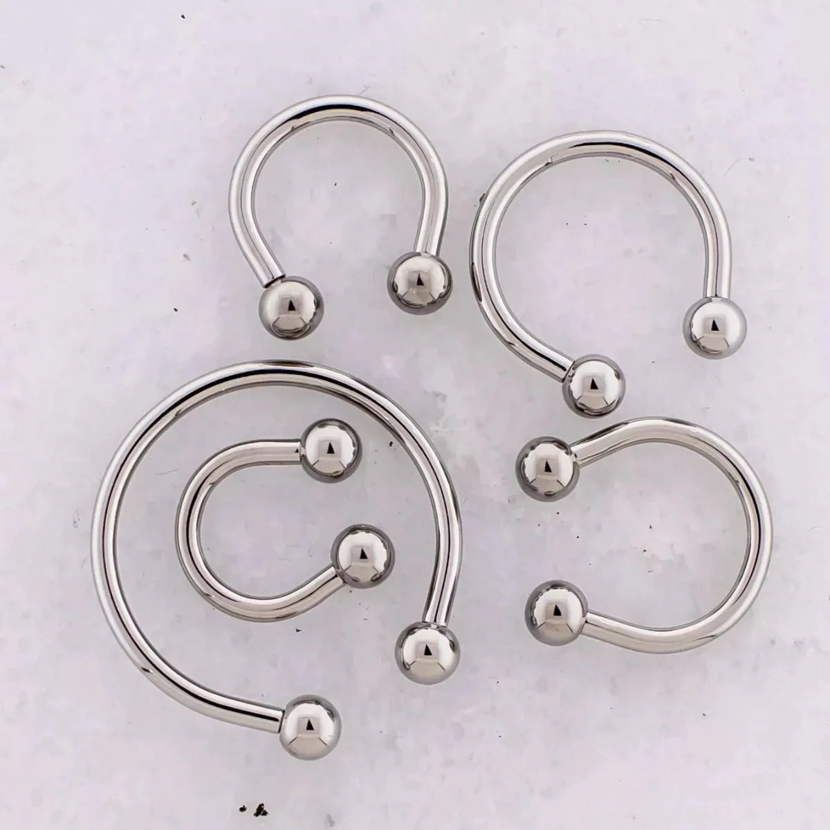 CIRCULAR BARBELL | HORSESHOE Internally Threaded Circular Barbell Horseshoe #SPLT#6 -Rebel Bod-RebelBod