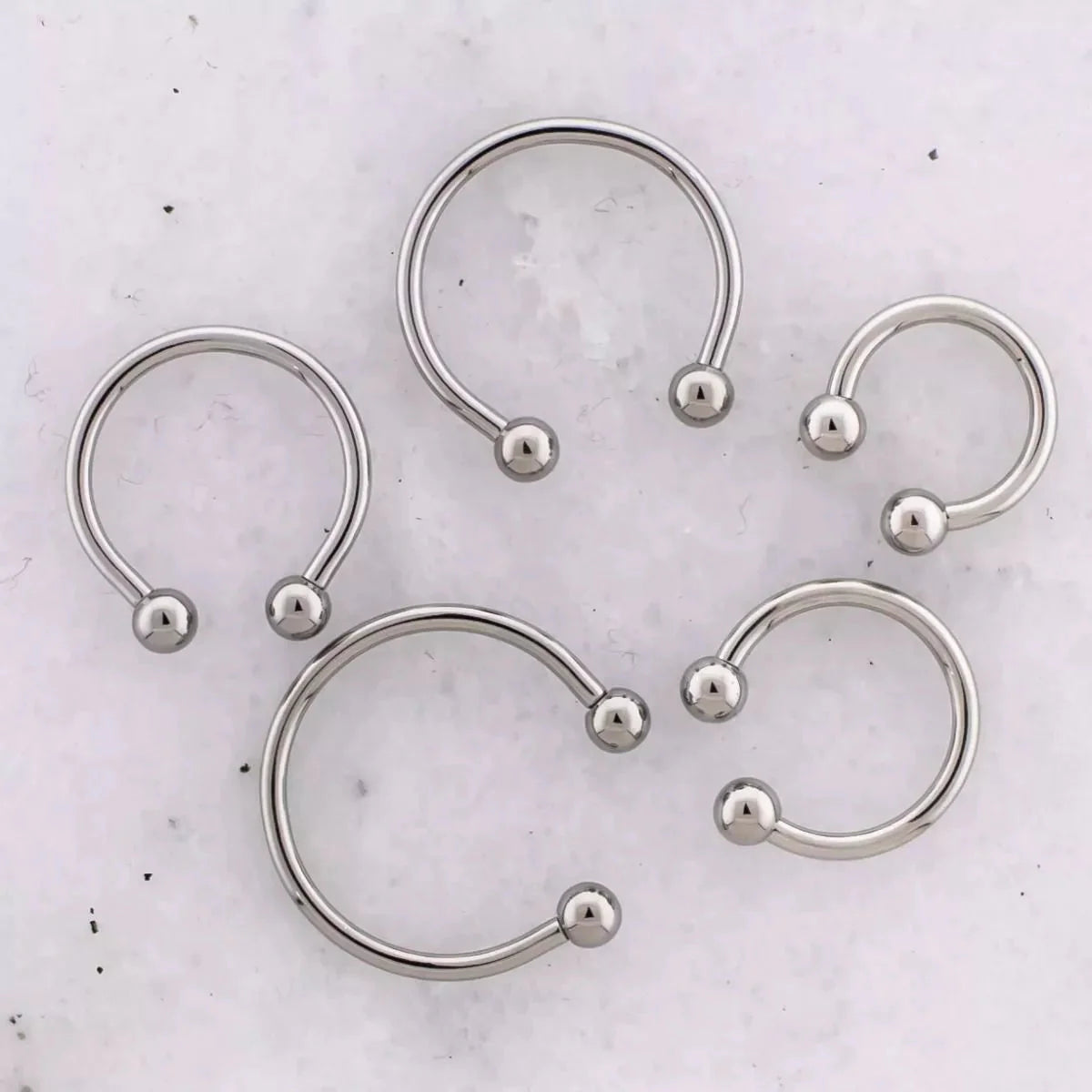CIRCULAR BARBELL | HORSESHOE Internally Threaded Circular Barbell Horseshoe #SPLT#6 -Rebel Bod-RebelBod