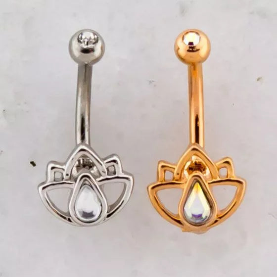CURVED BARBELL Lotus Curved Barbell - 1 Piece -Rebel Bod-RebelBod