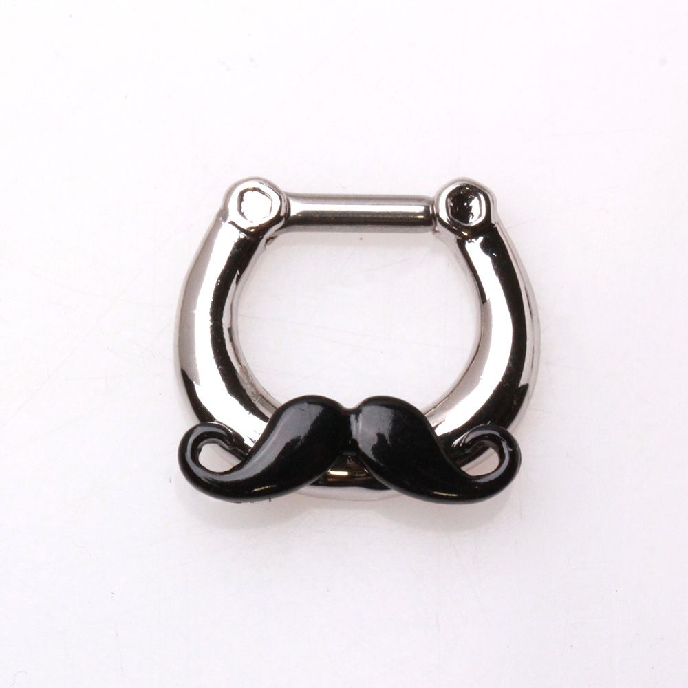 Clicker - Cartilage | Septum Mustache Septum Clicker / Daith Clicker -Rebel Bod-RebelBod