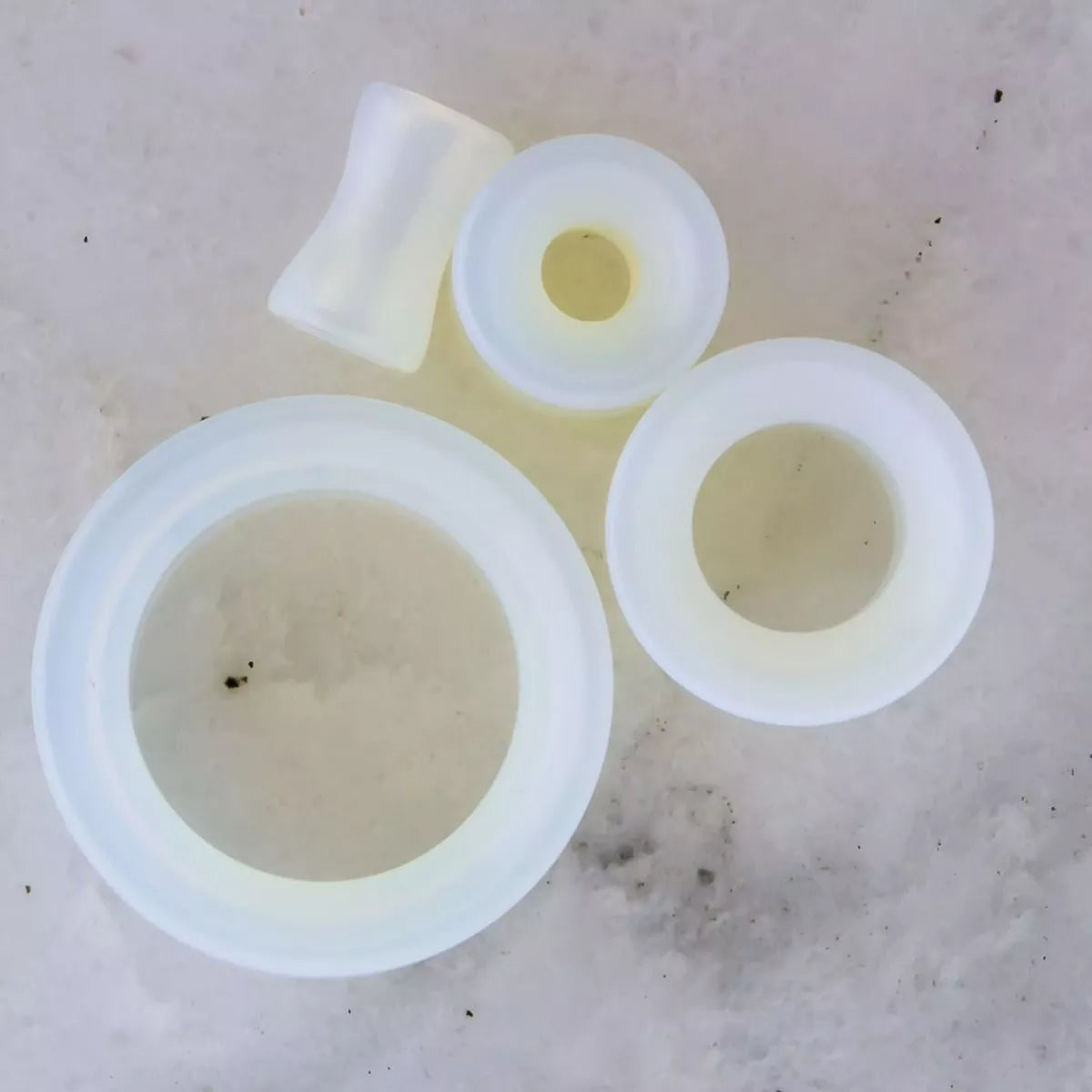 Tunnels - Double Flare Opalite Stone Double Flare Tunnel Pair - 1 Pair -Rebel Bod-RebelBod