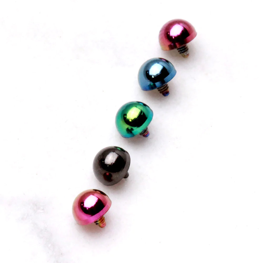 Dermals PVD Plated 316L Surgical Steel Dome Dermal Top -Rebel Bod-RebelBod