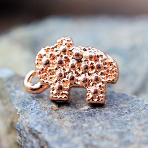 Labret Studs Rose Gold Plated Elephant Labret -Rebel Bod-RebelBod