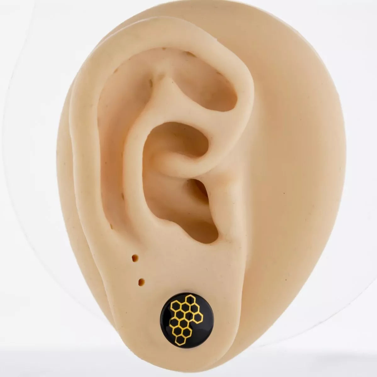 Plugs Earrings - Single Flare Single Flare Plug Color Front W/ Gold Honeycomb Decal - 1 Piece #SPLT#2 -Rebel Bod-RebelBod