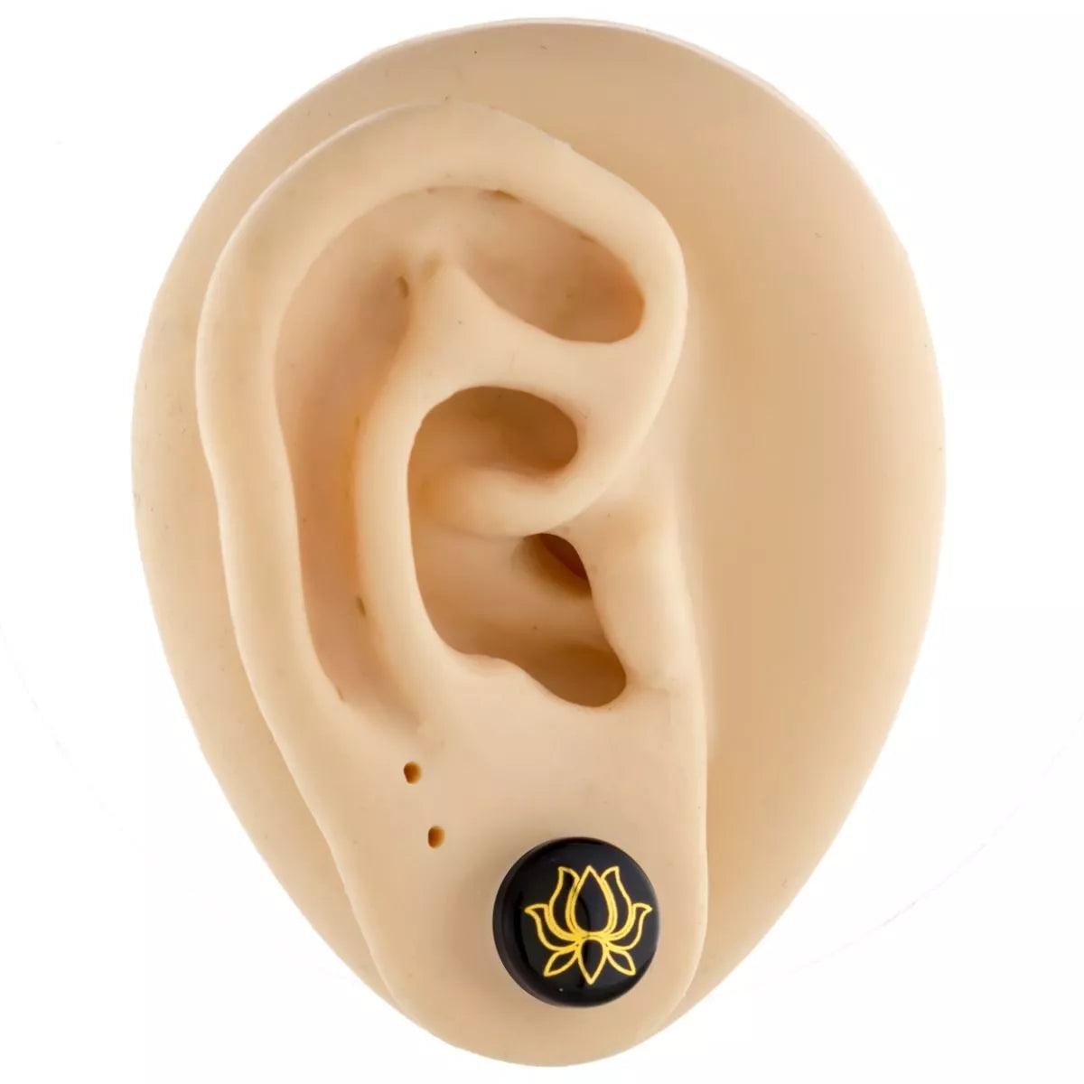 Plugs Earrings - Single Flare Single Flare Plug Color Front W/ Gold Lotus Decal - 1 Piece  #SPLT#2 -Rebel Bod-RebelBod