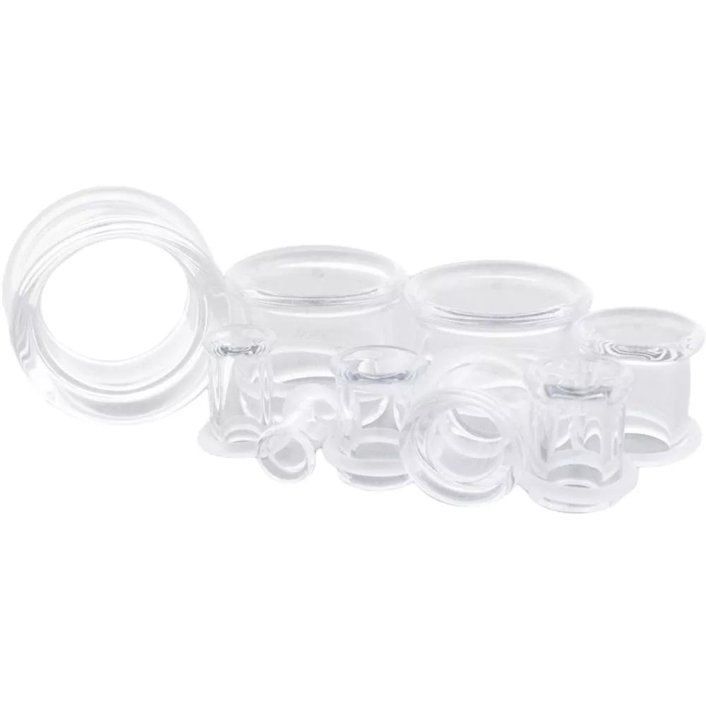 Tunnels - Single Flare Single Flare Tunnel Borosilicate Pyrex Glass Clear - 1 Piece #SPLT#2 -Rebel Bod-RebelBod