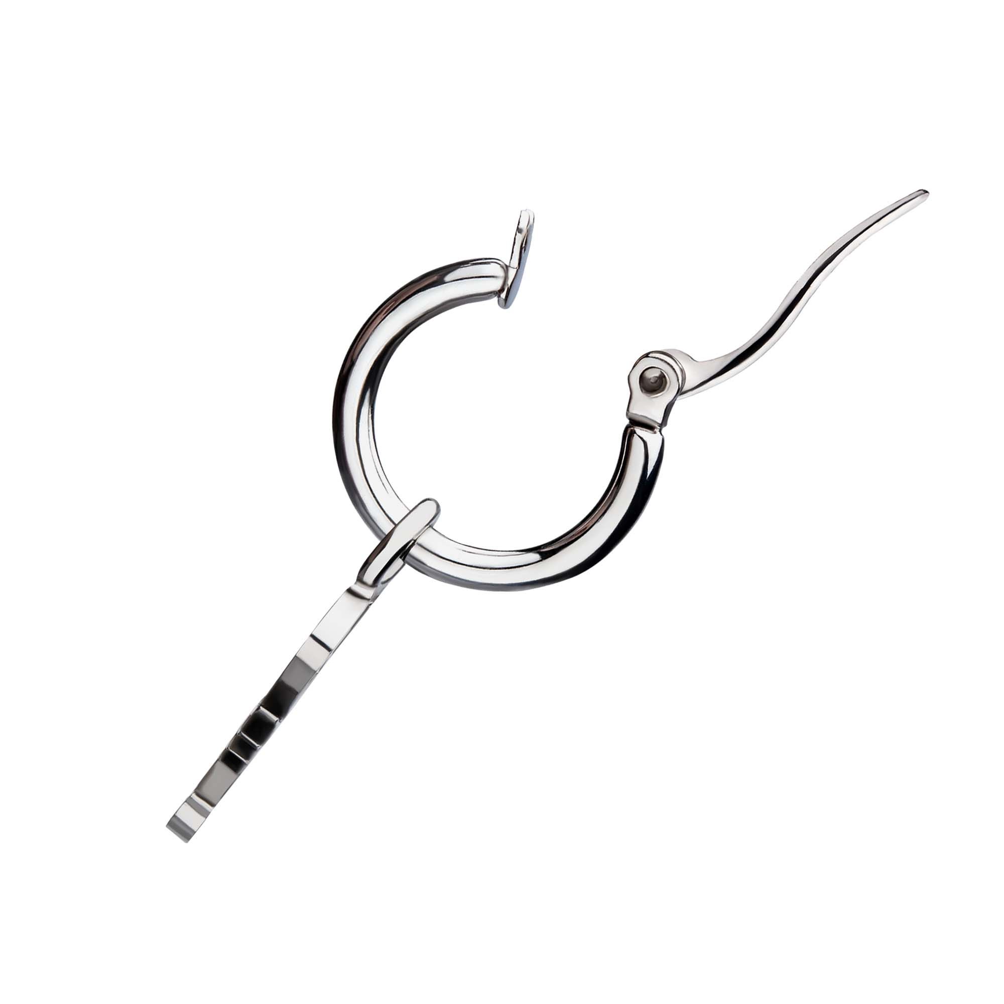 Earrings Stainless Steel Hoop earring Scorpio Charm erhp20217 -Rebel Bod-RebelBod