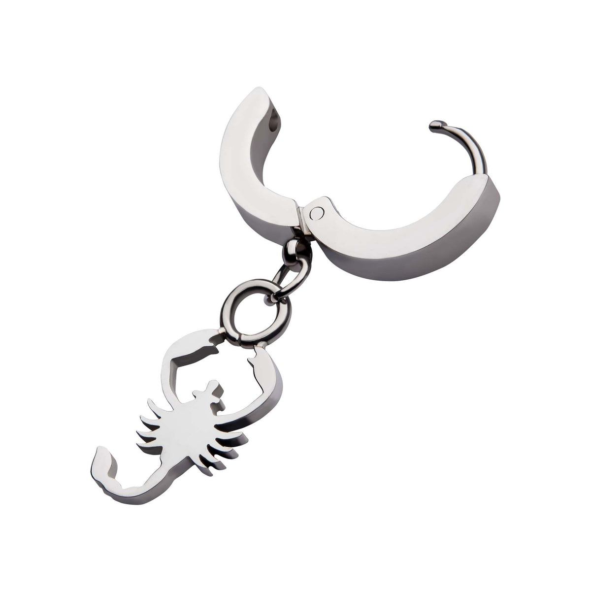 Earrings Stainless Steel Huggie earring Scorpio Charm erhg20217 -Rebel Bod-RebelBod