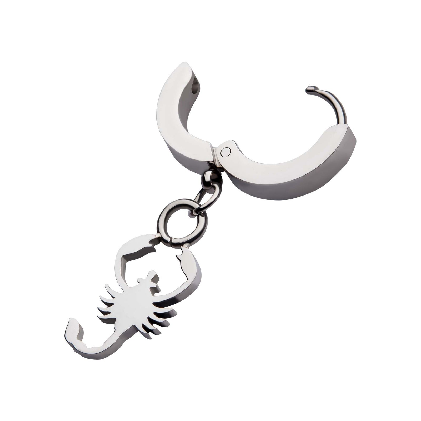 Earrings Stainless Steel Huggie earring Scorpio Charm erhg20217 -Rebel Bod-RebelBod