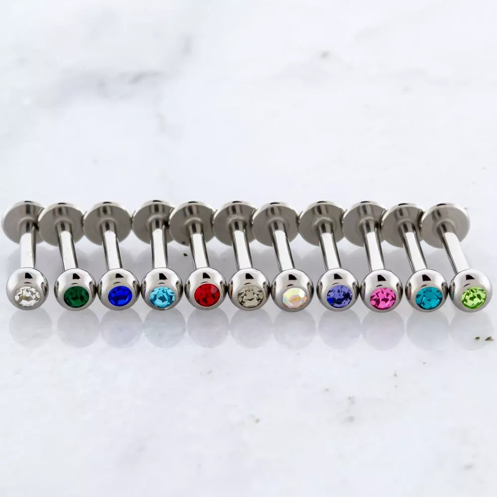 Labret Studs Steel Externally Threaded Gem Labret Assortments - 1 Pack -Rebel Bod-RebelBod