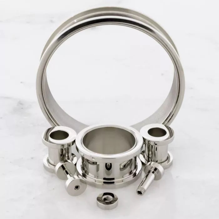 Tunnels - Double Flare Steel Externally Threaded Tunnels - 1 Piece -Rebel Bod-RebelBod