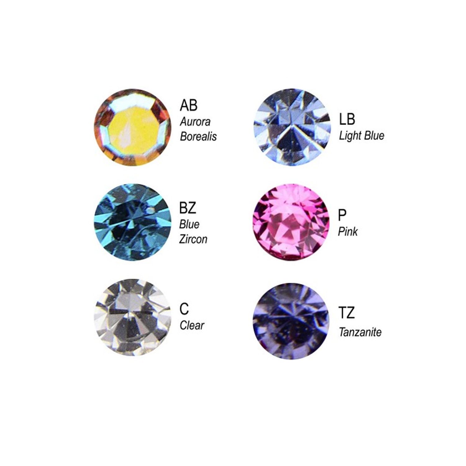 Titanium 2.5mm Bezel Set Preciosa Gem Nose Pin tilft -Rebel Bod-RebelBod