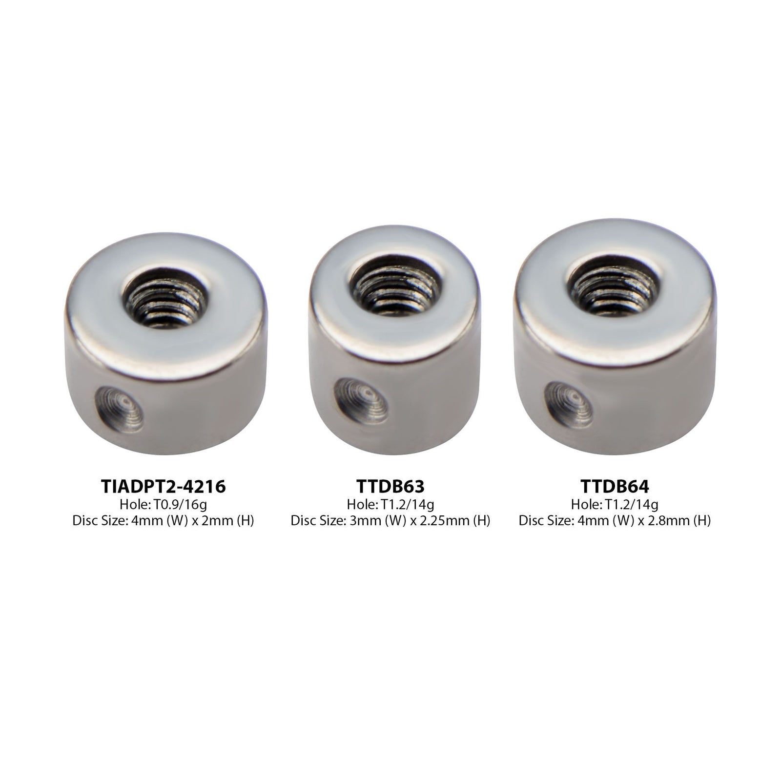 Titanium Captive Bead Ring Adapter tiadpt2 -Rebel Bod-RebelBod