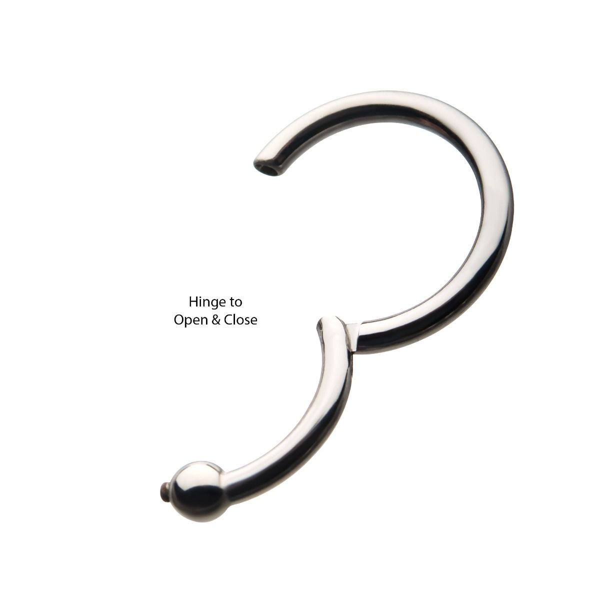 Titanium Clicker Ring 3mm Ball Hinged Segment Ring tisgrha8 -Rebel Bod-RebelBod