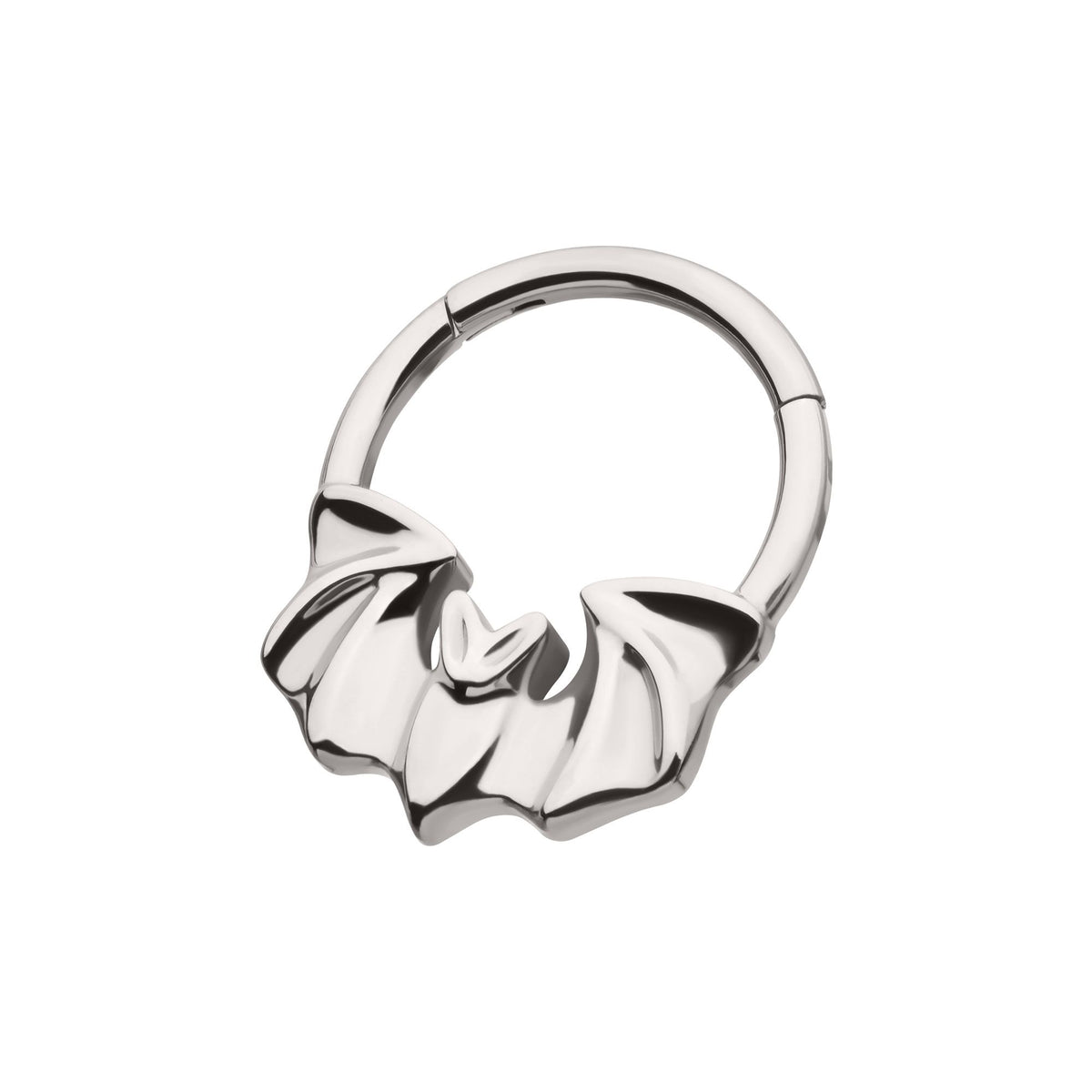 Titanium Flying Bat Front Facing Hinged Segment Clicker tisgrhp19610 -Rebel Bod-RebelBod