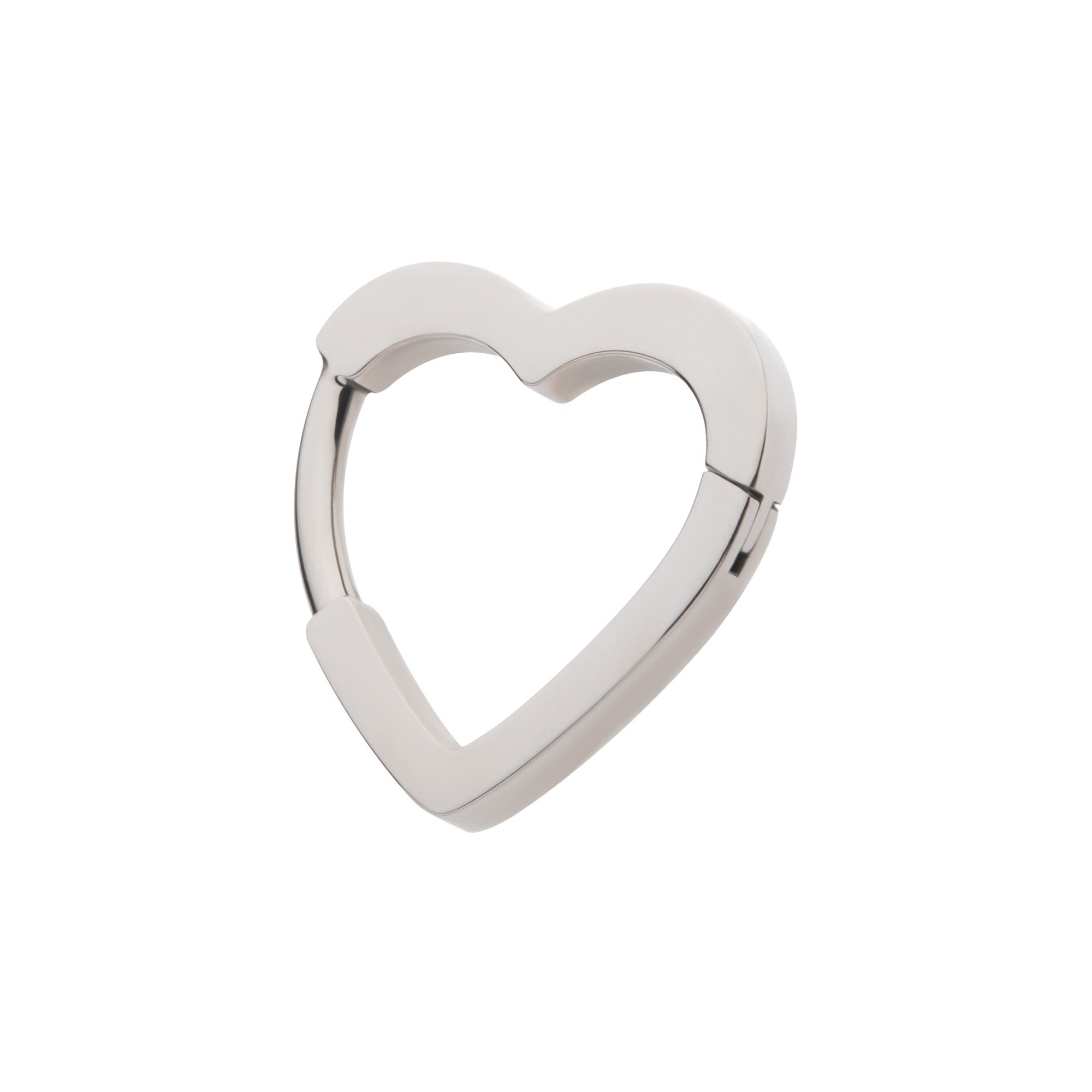 Titanium Heart Huggie Hinged Segment Clicker tisgrhs -Rebel Bod-RebelBod