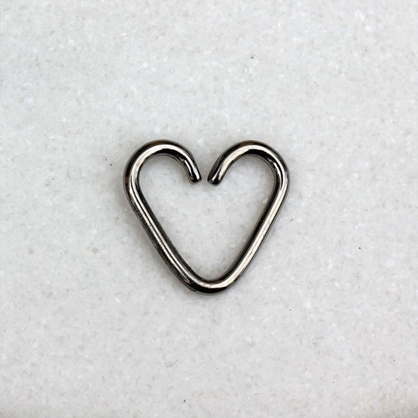 Titanium Heart Shaped Cartilage / Tragus Earring Bendable