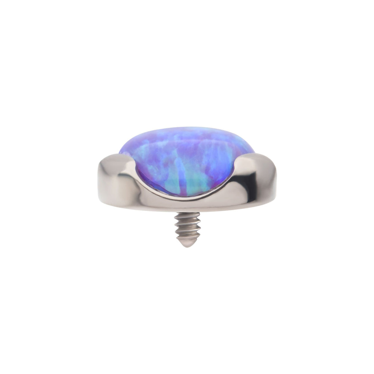 Titanium Internally Threaded 3-Prong Set Opal Low Profile Top titd35 -Rebel Bod-RebelBod