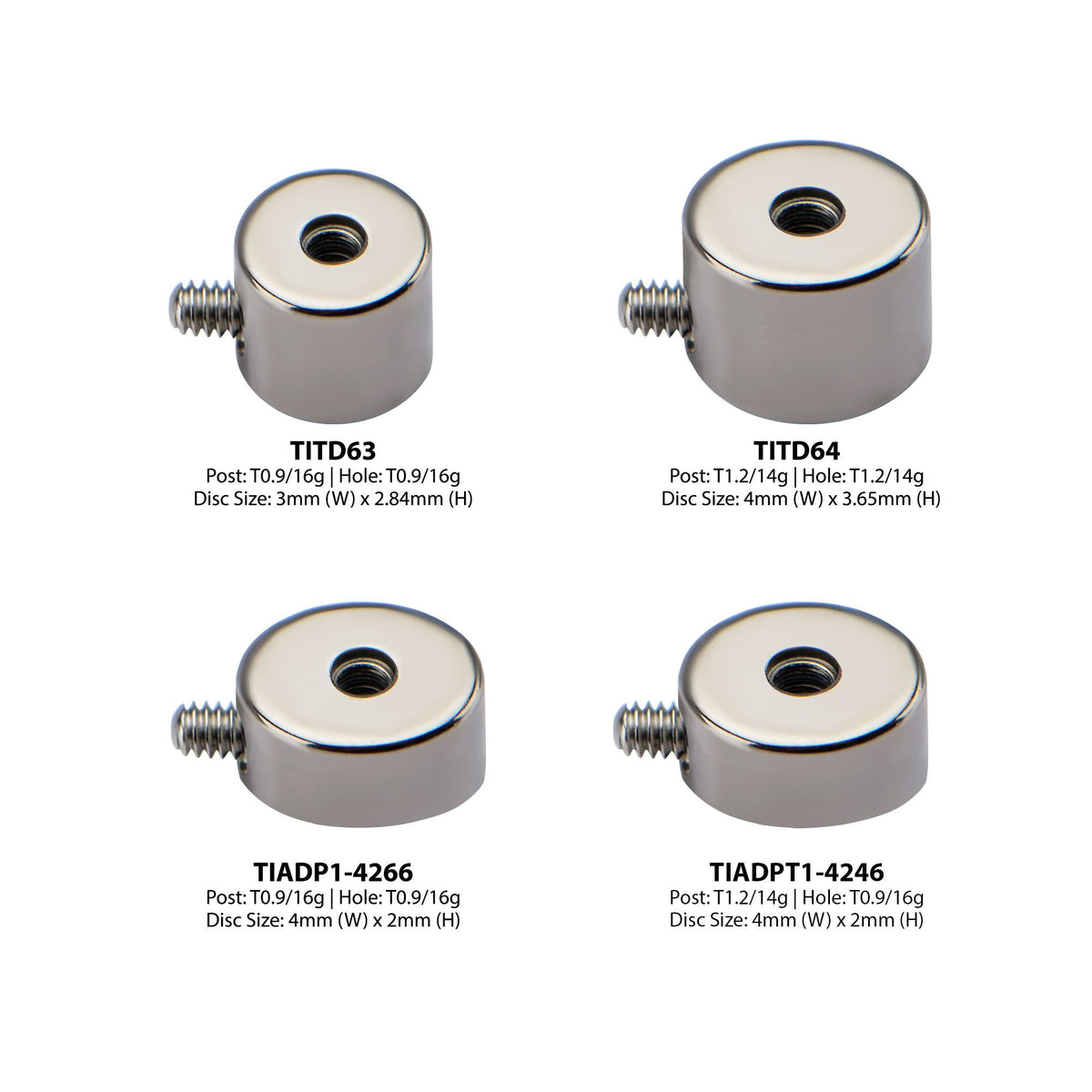 Titanium Internally Threaded Body Jewelry Adapter titd -Rebel Bod-RebelBod