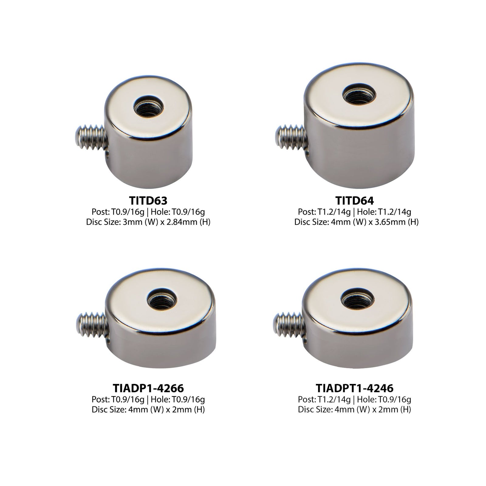 Titanium Internally Threaded Body Jewelry Adapter titd -Rebel Bod-RebelBod