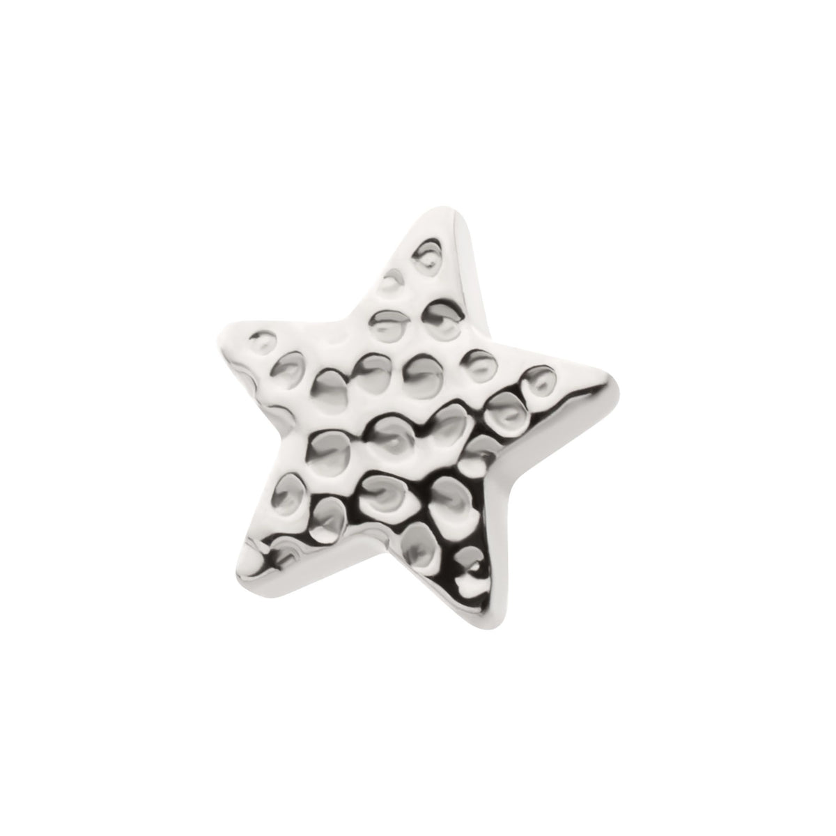 Titanium Internally Threaded Hammered Star Top titd514-6 -Rebel Bod-RebelBod