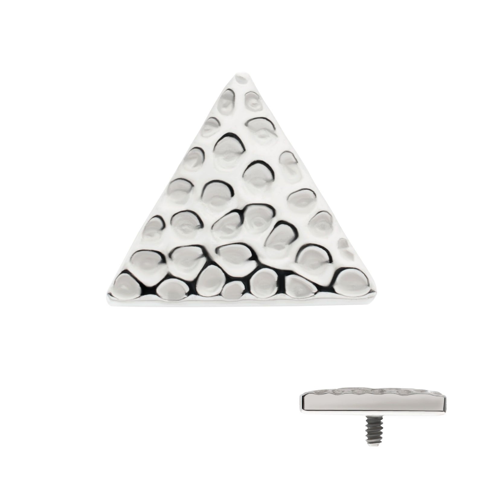 Titanium Internally Threaded Hammered Triangle Top titd512-6 -Rebel Bod-RebelBod