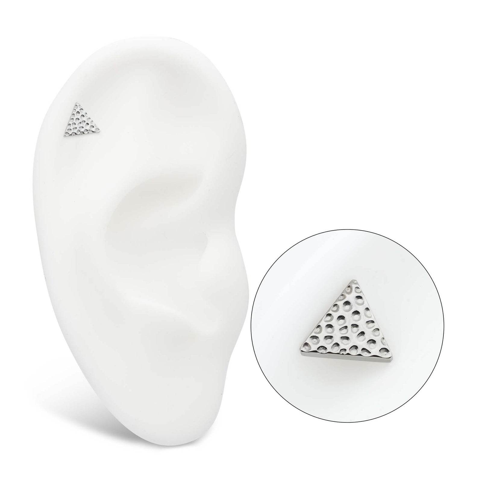 Titanium Internally Threaded Hammered Triangle Top titd512-6 -Rebel Bod-RebelBod