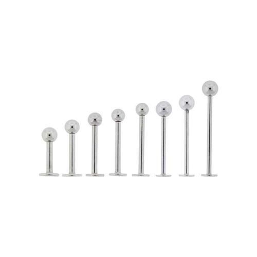 Labret Studs Titanium Internally Threaded Labret Plain Ball 5mm BACK - 1 Piece -Rebel Bod-RebelBod