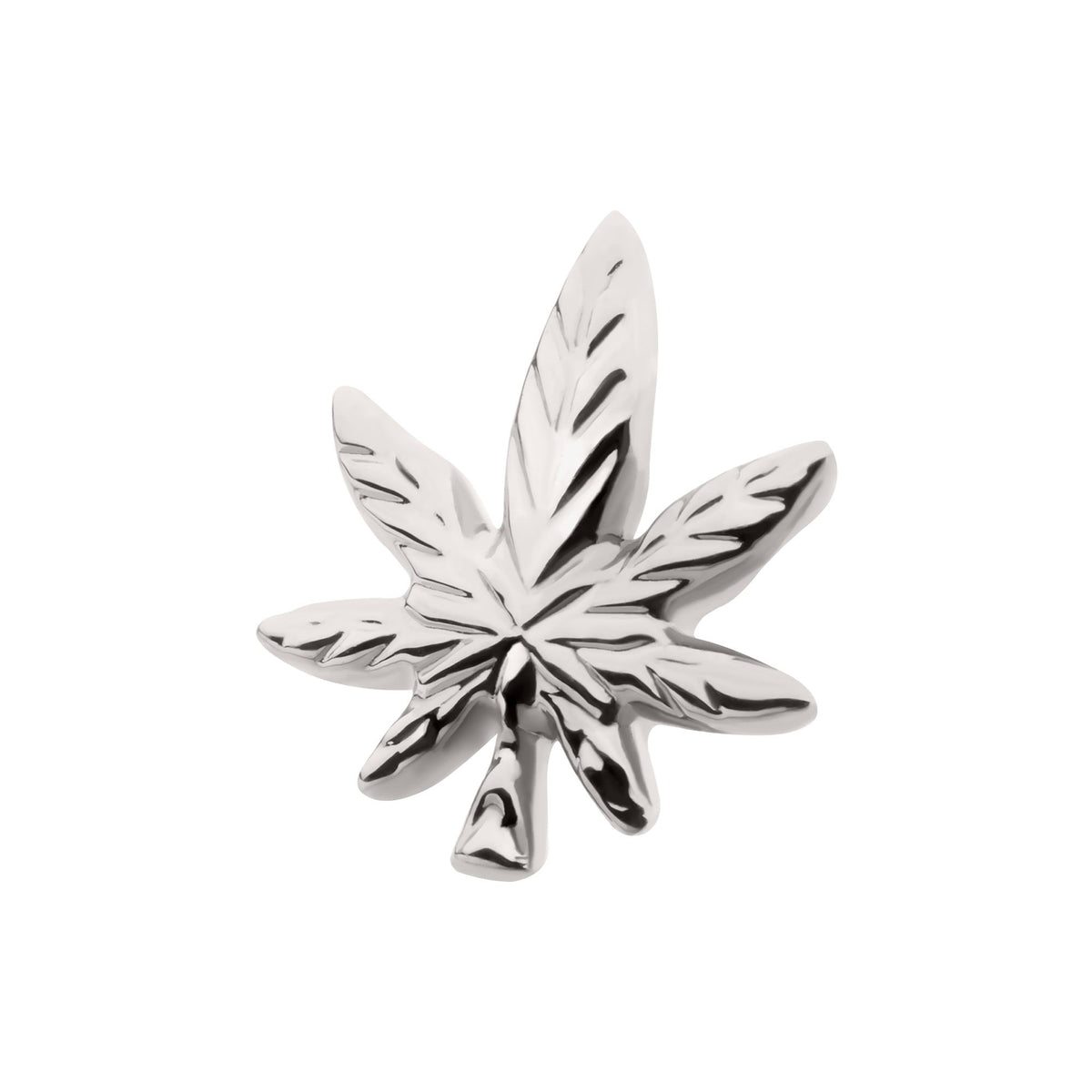 Titanium Internally Threaded Pot Leaf Top titd8471 -Rebel Bod-RebelBod