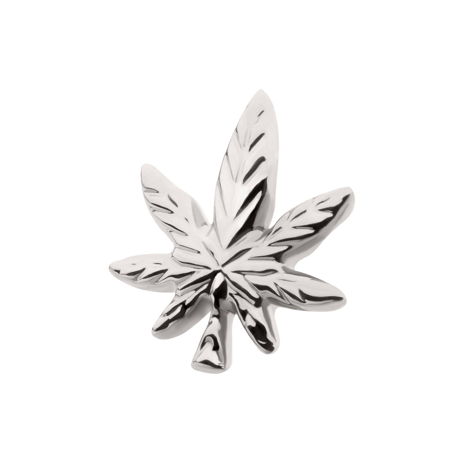 Titanium Internally Threaded Pot Leaf Top titd8471 -Rebel Bod-RebelBod