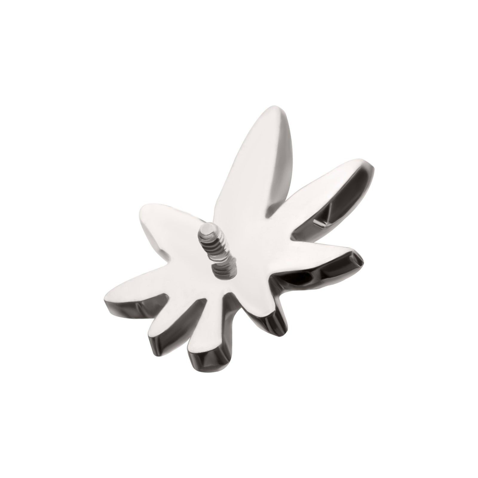 Titanium Internally Threaded Pot Leaf Top titd8471 -Rebel Bod-RebelBod