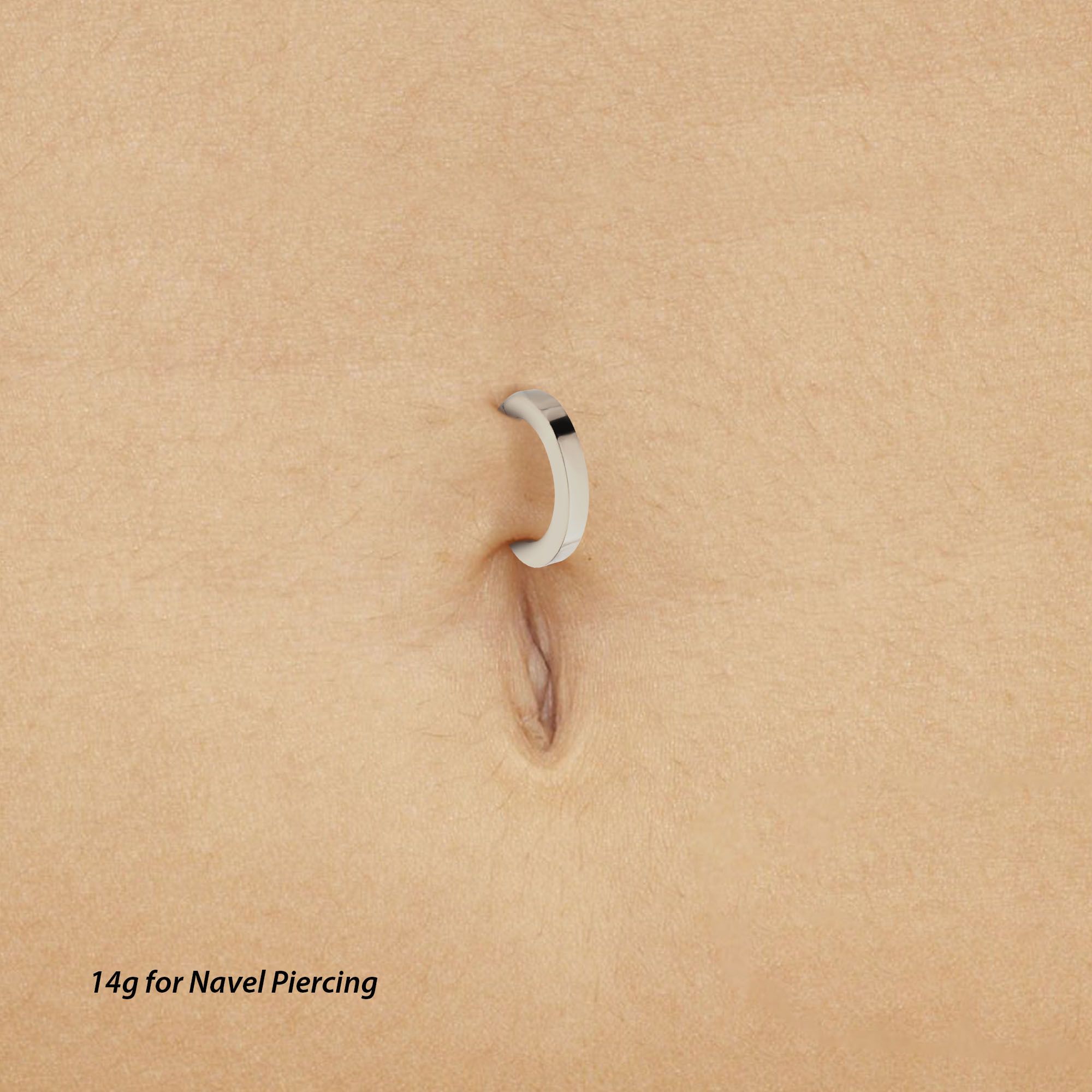14G navelpiercing, clicker, titanium, hypoallergeen, pirsin 14G navelpiercing, clicker, titanium, hypoallergeen, pirsin